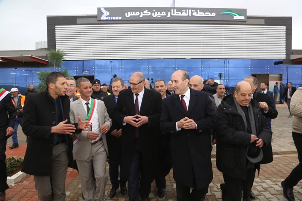 In pictures.. Beljoud supervises the putting into service of the Fernda-Ain Kermes-Saïda-Al-Houwar railway line