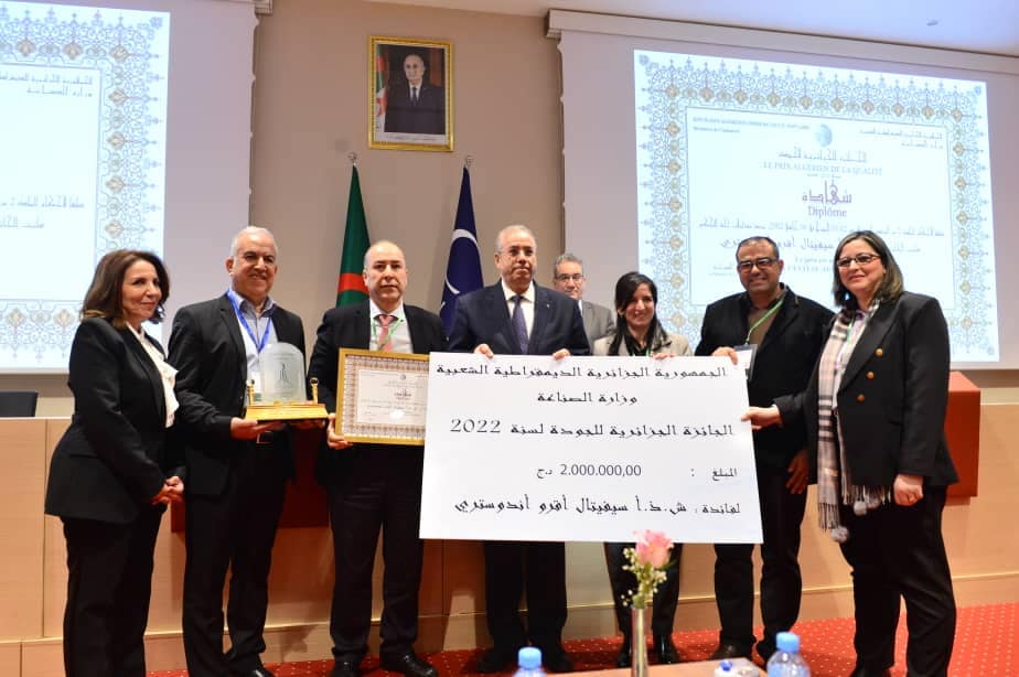 "Agro Industry-Cevital" receives the Algerian Quality Award 2022