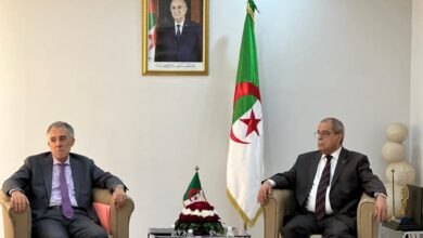 Ali Aoun receives the President of the Algerian-American Business Council, Ismail Sheikhoun - Al-Hiwar Al-Jazairia
