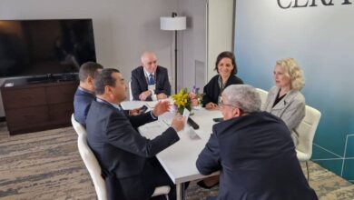 Arkab meets the director of the Italian “Eni” and Jorgensen on the sidelines of the “Ceraweek” conference in Houston - Al-Hiwar Al-Jazaeryia