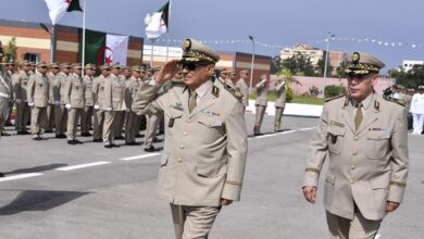 Major General Athamnia supervises the graduation of the 51st batch of officers who are in training for command and staff lessons - Al-Hiwar Al-Jazaeryia