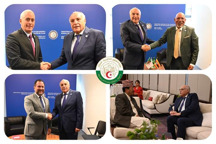 Ahmed Ataf meets his counterparts participating in the ministerial meeting of the Algerian Non-Aligned Movement - Dialogue