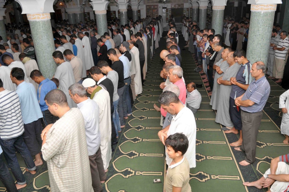 Algerians perform the rain prayer through the nation’s mosques