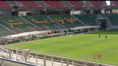 The first match on the field of Ali Ammar Square in Douira - New Algeria
