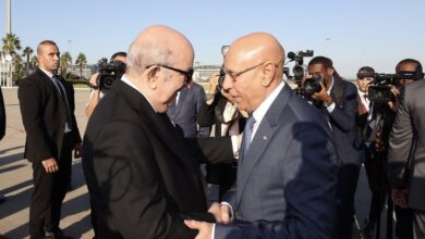 The President Taboun receives his Mauritanian counterpart to participate in the African -African Trade Exhibition - Algerian Dialogue