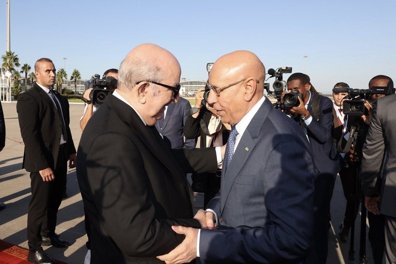 The President Taboun receives his Mauritanian counterpart to participate in the African -African Trade Exhibition - Algerian Dialogue