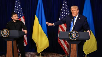 A phone call between Zelensky, Trump, and European leaders about peace in Ukraine - Algerian Al-Hiwar newspaper