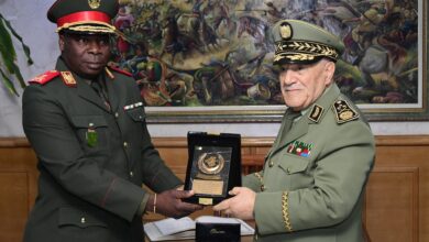 The Commander of the Land Forces receives the Chief of Staff of the Mozambican Land Forces - Algerian Al-Hiwar newspaper