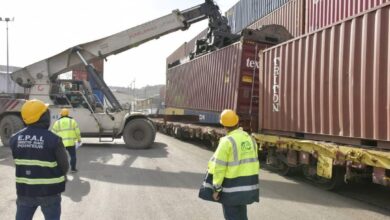 The first operation to transport containers by train from the port of Algiers - New Algeria