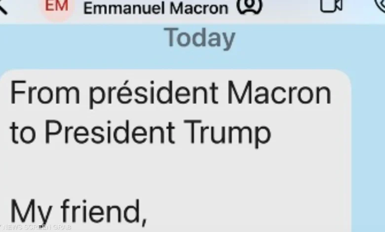 Trump publishes Macron's messages and raises controversy over Greenland