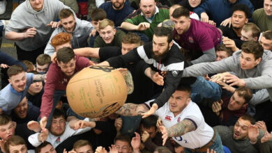 "Atherstone Ball" is a religious tradition that turns into a violent sport
