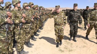 Chengriha inspects the detachments participating in the Tebessa operation