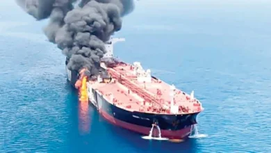 Iran announces that an American oil tanker was hit in the Gulf